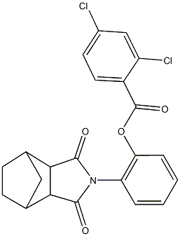 2-(3,5-dioxo-4-azatricyclo[5.2.1.0~2,6~]dec-4-yl)phenyl 2,4-dichlorobenzoate 구조식 이미지