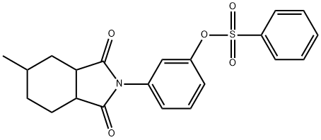 3-(5-methyl-1,3-dioxooctahydro-2H-isoindol-2-yl)phenyl benzenesulfonate Structure