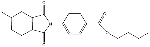 butyl 4-(5-methyl-1,3-dioxooctahydro-2H-isoindol-2-yl)benzoate 구조식 이미지