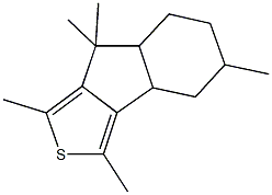 1,3,5,8,8-pentamethyl-4,5,6,7,7a,8-hexahydro-3bH-indeno[1,2-c]thiophene Structure