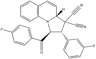 1-(4-fluorobenzoyl)-2-(3-fluorophenyl)-1,2-dihydropyrrolo[1,2-a]quinoline-3,3(3aH)-dicarbonitrile Structure