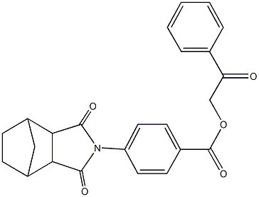 2-oxo-2-phenylethyl 4-(3,5-dioxo-4-azatricyclo[5.2.1.0~2,6~]dec-4-yl)benzoate 구조식 이미지