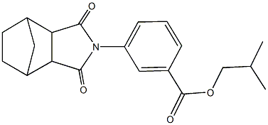 isobutyl 3-(3,5-dioxo-4-azatricyclo[5.2.1.0~2,6~]dec-4-yl)benzoate 구조식 이미지