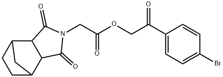 2-(4-bromophenyl)-2-oxoethyl (3,5-dioxo-4-azatricyclo[5.2.1.0~2,6~]dec-4-yl)acetate Structure