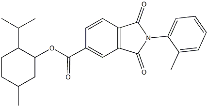 2-isopropyl-5-methylcyclohexyl 2-(2-methylphenyl)-1,3-dioxo-5-isoindolinecarboxylate 구조식 이미지