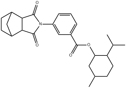 2-isopropyl-5-methylcyclohexyl 3-(3,5-dioxo-4-azatricyclo[5.2.1.0~2,6~]dec-4-yl)benzoate 구조식 이미지