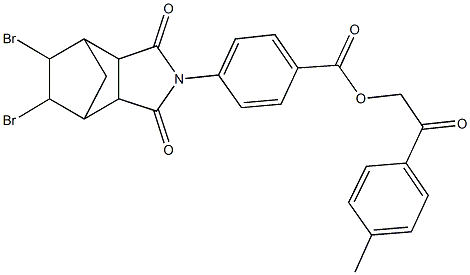 2-(4-methylphenyl)-2-oxoethyl 4-(8,9-dibromo-3,5-dioxo-4-azatricyclo[5.2.1.0~2,6~]dec-4-yl)benzoate Structure