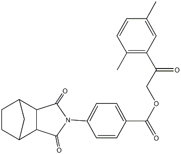 2-(2,5-dimethylphenyl)-2-oxoethyl 4-(3,5-dioxo-4-azatricyclo[5.2.1.0~2,6~]dec-4-yl)benzoate 구조식 이미지