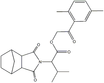 2-(2,5-dimethylphenyl)-2-oxoethyl 2-(3,5-dioxo-4-azatricyclo[5.2.1.0~2,6~]dec-4-yl)-3-methylbutanoate Structure