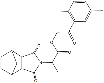 2-(2,5-dimethylphenyl)-2-oxoethyl 2-(3,5-dioxo-4-azatricyclo[5.2.1.0~2,6~]dec-4-yl)propanoate Structure