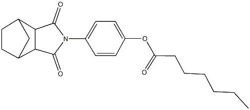 4-(3,5-dioxo-4-azatricyclo[5.2.1.0~2,6~]dec-4-yl)phenyl heptanoate Structure
