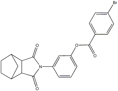 3-(3,5-dioxo-4-azatricyclo[5.2.1.0~2,6~]dec-4-yl)phenyl 4-bromobenzoate 구조식 이미지