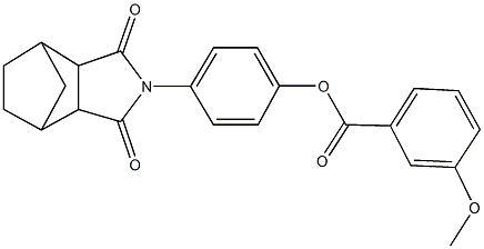 4-(3,5-dioxo-4-azatricyclo[5.2.1.0~2,6~]dec-4-yl)phenyl 3-methoxybenzoate 구조식 이미지