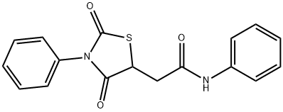 2-(2,4-dioxo-3-phenyl-1,3-thiazolidin-5-yl)-N-phenylacetamide Structure