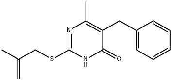 5-benzyl-6-methyl-2-[(2-methyl-2-propenyl)sulfanyl]-4(3H)-pyrimidinone Structure