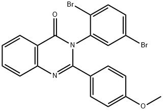 3-(2,5-dibromophenyl)-2-(4-methoxyphenyl)-4(3H)-quinazolinone Structure