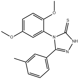 4-(2,5-dimethoxyphenyl)-5-(3-methylphenyl)-4H-1,2,4-triazole-3-thiol Structure