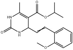 isopropyl 4-[2-(2-methoxyphenyl)vinyl]-6-methyl-2-oxo-1,2,3,4-tetrahydropyrimidine-5-carboxylate 구조식 이미지