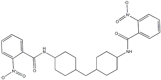 2-nitro-N-(4-{[4-({2-nitrobenzoyl}amino)cyclohexyl]methyl}cyclohexyl)benzamide Structure