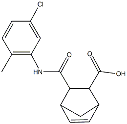 3-[(5-chloro-2-methylanilino)carbonyl]bicyclo[2.2.1]hept-5-ene-2-carboxylic acid Structure