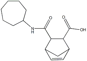 3-[(cycloheptylamino)carbonyl]bicyclo[2.2.1]hept-5-ene-2-carboxylic acid Structure