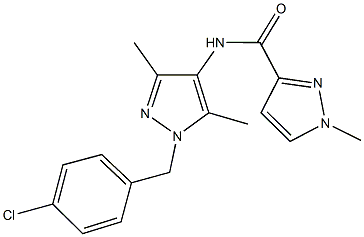 N-[1-(4-chlorobenzyl)-3,5-dimethyl-1H-pyrazol-4-yl]-1-methyl-1H-pyrazole-3-carboxamide Structure