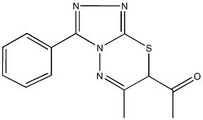 1-(6-methyl-3-phenyl-7H-[1,2,4]triazolo[3,4-b][1,3,4]thiadiazin-7-yl)ethanone Structure