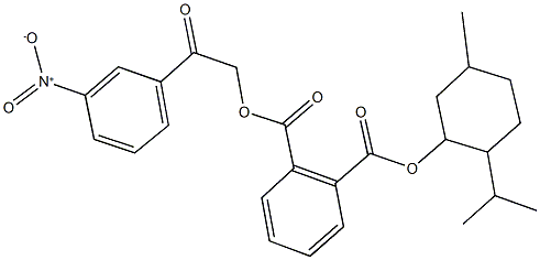 1-(2-{3-nitrophenyl}-2-oxoethyl) 2-(2-isopropyl-5-methylcyclohexyl) phthalate Structure