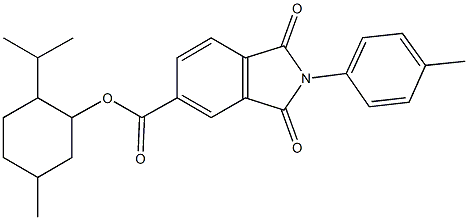 2-isopropyl-5-methylcyclohexyl 2-(4-methylphenyl)-1,3-dioxo-5-isoindolinecarboxylate Structure