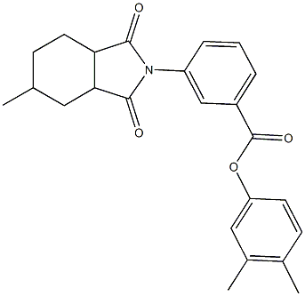 3,4-dimethylphenyl 3-(5-methyl-1,3-dioxooctahydro-2H-isoindol-2-yl)benzoate 구조식 이미지