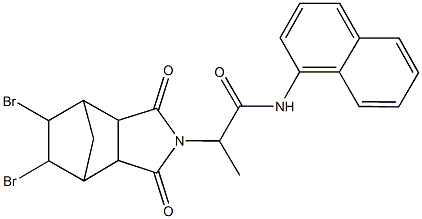 2-(8,9-dibromo-3,5-dioxo-4-azatricyclo[5.2.1.0~2,6~]dec-4-yl)-N-(1-naphthyl)propanamide 구조식 이미지