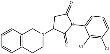 1-(2,3-dichlorophenyl)-3-(3,4-dihydroisoquinolin-2(1H)-yl)pyrrolidine-2,5-dione 구조식 이미지