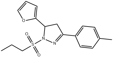 5-(2-furyl)-3-(4-methylphenyl)-1-(propylsulfonyl)-4,5-dihydro-1H-pyrazole Structure