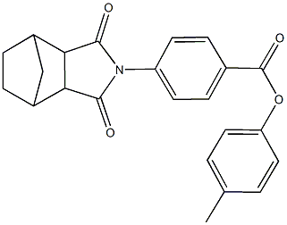 4-methylphenyl 4-(3,5-dioxo-4-azatricyclo[5.2.1.0~2,6~]dec-4-yl)benzoate Structure