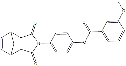 4-(3,5-dioxo-4-azatricyclo[5.2.1.0~2,6~]dec-8-en-4-yl)phenyl 3-methoxybenzoate Structure
