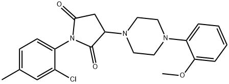 1-(2-chloro-4-methylphenyl)-3-[4-(2-methoxyphenyl)piperazin-1-yl]pyrrolidine-2,5-dione 구조식 이미지