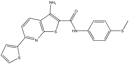 3-amino-N-[4-(methylsulfanyl)phenyl]-6-thien-2-ylthieno[2,3-b]pyridine-2-carboxamide 구조식 이미지