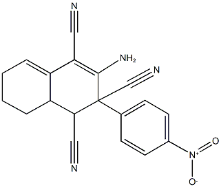 3-amino-2-{4-nitrophenyl}-1,2,6,7,8,8a-hexahydro-1,2,4-naphthalenetricarbonitrile 구조식 이미지