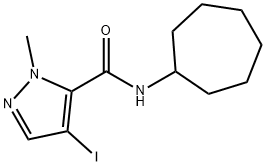 N-cycloheptyl-4-iodo-1-methyl-1H-pyrazole-5-carboxamide 구조식 이미지