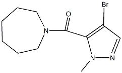 1-[(4-bromo-1-methyl-1H-pyrazol-5-yl)carbonyl]azepane Structure
