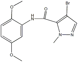 4-bromo-N-(2,5-dimethoxyphenyl)-1-methyl-1H-pyrazole-5-carboxamide 구조식 이미지