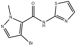 4-bromo-1-methyl-N-(1,3-thiazol-2-yl)-1H-pyrazole-5-carboxamide Structure