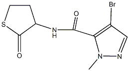 4-bromo-1-methyl-N-(2-oxotetrahydro-3-thienyl)-1H-pyrazole-5-carboxamide Structure