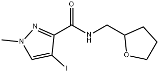 4-iodo-1-methyl-N-(tetrahydro-2-furanylmethyl)-1H-pyrazole-3-carboxamide 구조식 이미지