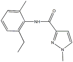 N-(2-ethyl-6-methylphenyl)-1-methyl-1H-pyrazole-3-carboxamide 구조식 이미지