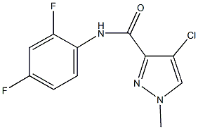 4-chloro-N-(2,4-difluorophenyl)-1-methyl-1H-pyrazole-3-carboxamide Structure