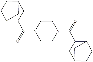 1,4-bis(bicyclo[2.2.1]hept-2-ylcarbonyl)piperazine Structure