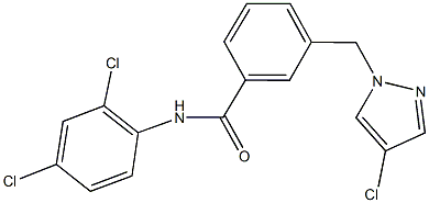 3-[(4-chloro-1H-pyrazol-1-yl)methyl]-N-(2,4-dichlorophenyl)benzamide Structure