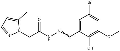 N'-(5-bromo-2-hydroxy-3-methoxybenzylidene)-2-(5-methyl-1H-pyrazol-1-yl)acetohydrazide Structure