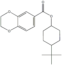 4-tert-butylcyclohexyl 2,3-dihydro-1,4-benzodioxine-6-carboxylate Structure